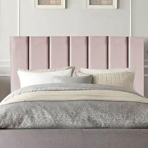 Cabeceira Estofada Cama Box Casal 1,60m Carla Suede Rosê