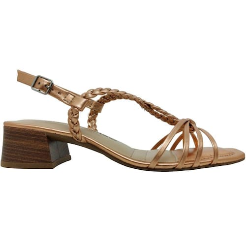 Sandália Feminina Casual Salto Baixo Bico Casas Bahia