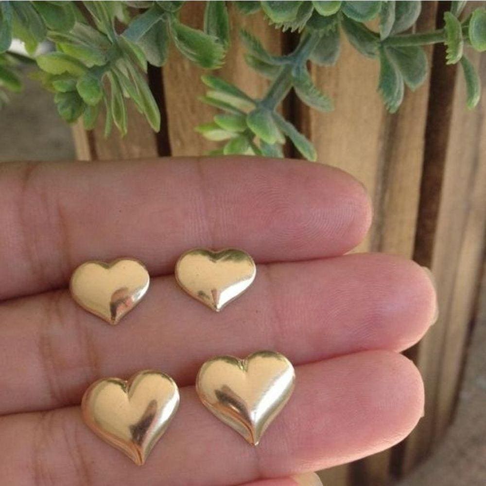 Kit Brinco Coração Banhado A Ouro