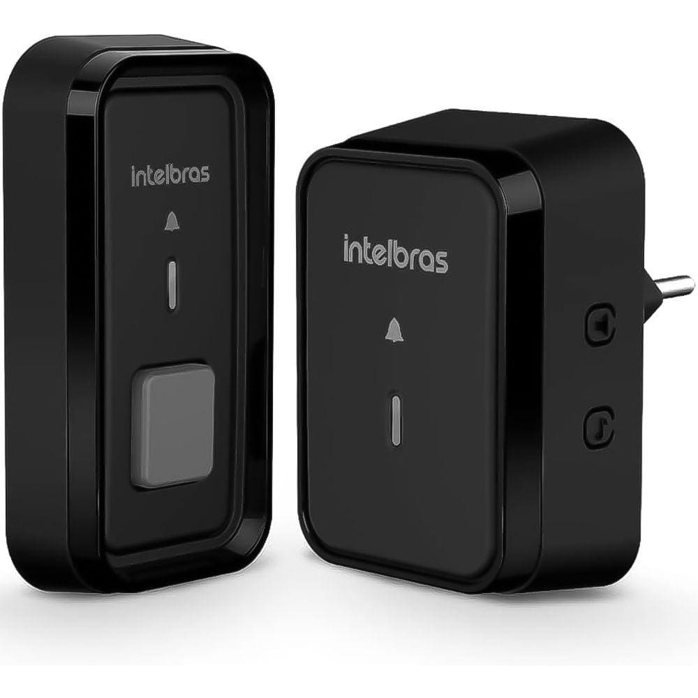 Campainha Sem Fio Com Bateria CIB 101 Preto Intelbras
