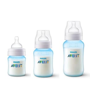 Kit 3 Mamadeiras - 125-260-330ml - Clássica - Azul - Philips Avent