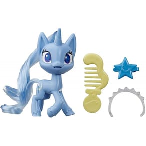 Boneca My Little Pony Trixie moon - Brinquedo Pony Azul, Cabelos Escováveis e 4 Acessórios