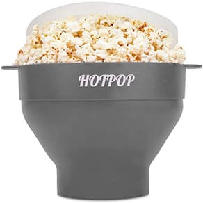 Pipoqueira de Microondas Hotpop, Silicone, Dobrável, Livre de BPA, Lavável na Máquina - 20 Cores (Cinza)