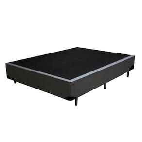 Base Box Viuvão Sintético Cinza 128Cm de Largura