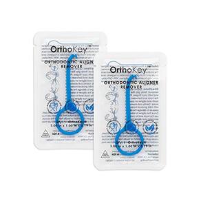 Removedor Higiênico de Alinhadores Ortodônticos - Tamanho Pequeno - Azul (2 Unidades)