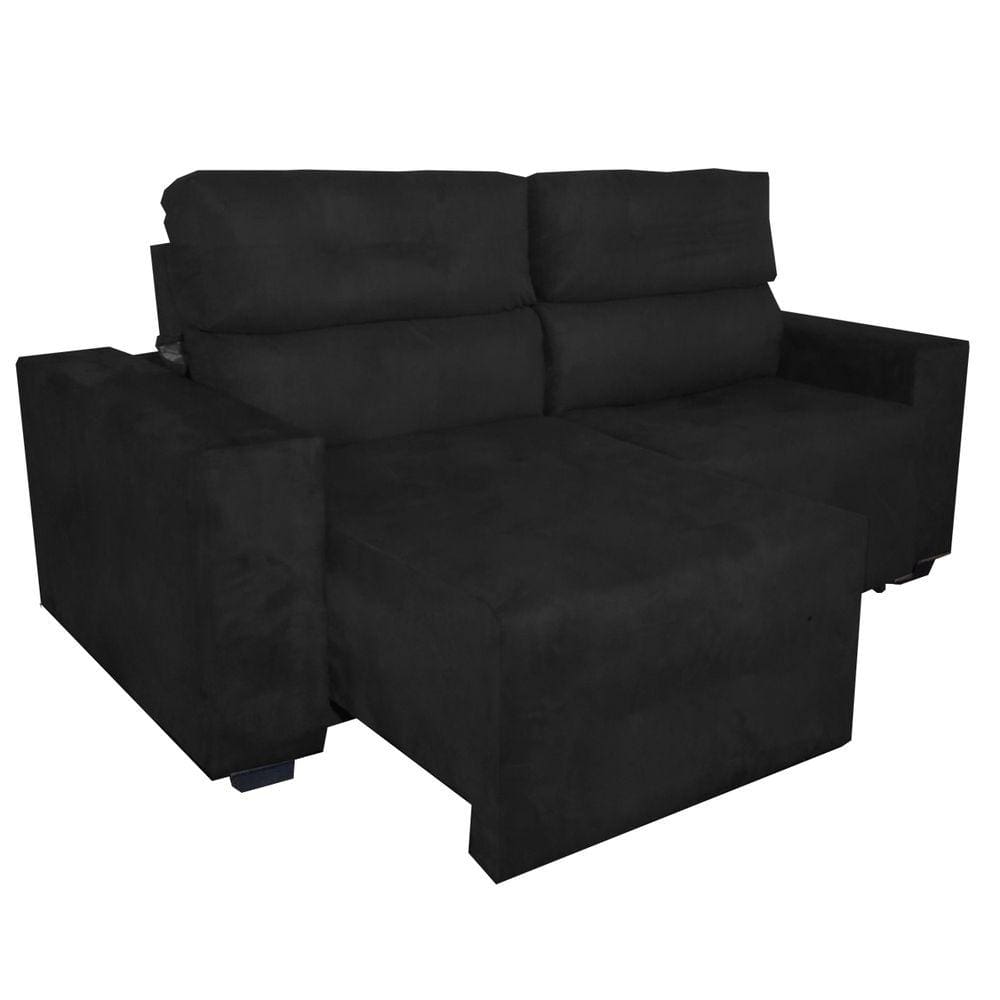 sofa retratil 2 metros preto