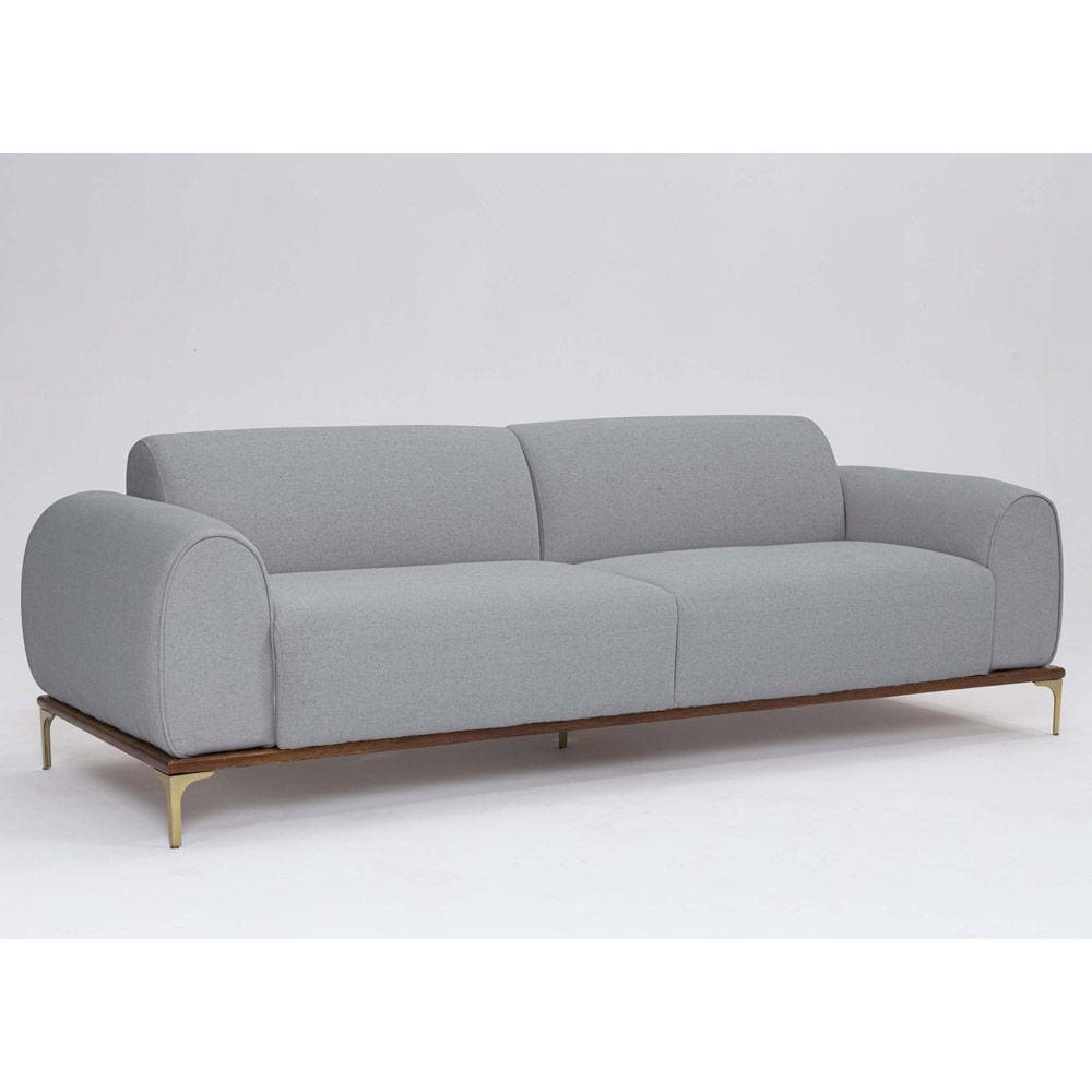 Sofá 3 Lugares Tóquio D07 230cm Linho Cinza - D`Rossi