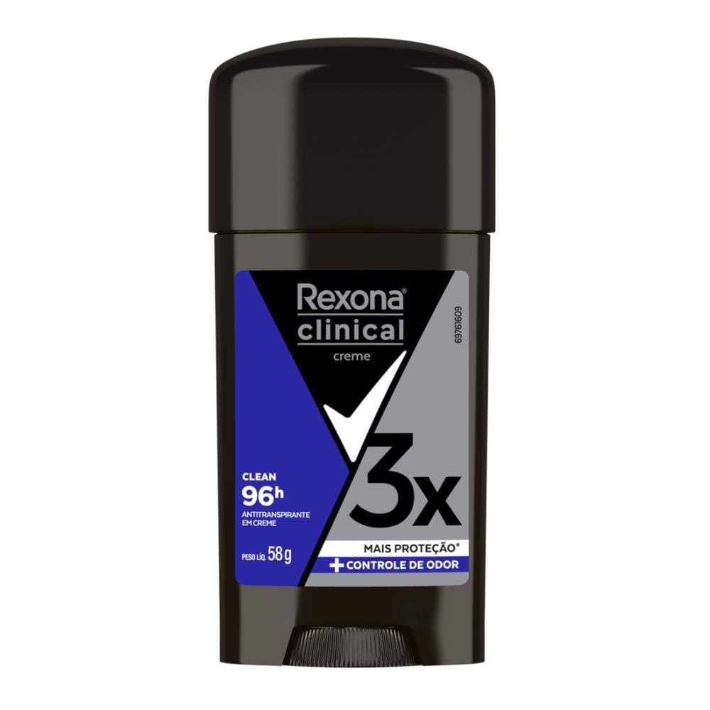 Desodorante Antitranspirante em Creme Rexona Clinical Clean 58g