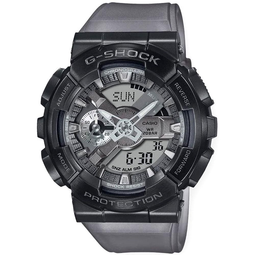 Relógio CASIO G-SHOCK cinza semi-transparente GM-110MF-1ADR