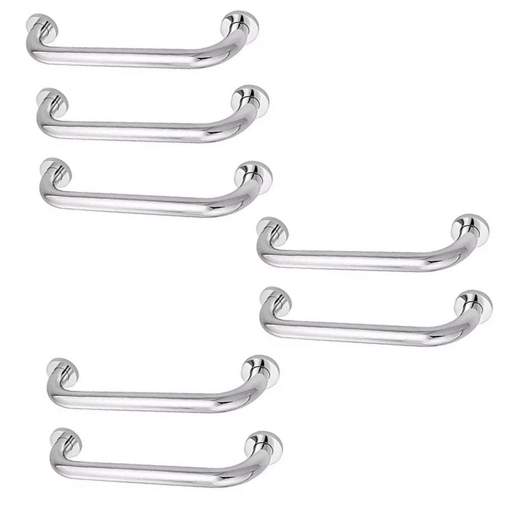 Alça de Apoio 30cm Barra Inox Kit 7 Unidades Cadeirante Idoso Box Corrimao Banheiro Segurança Acessibilidade
