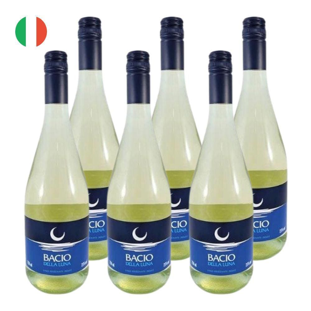 Kit 6 Vinhos Bacio Della Luna Piemonte Frisante Branco Itália 750ml