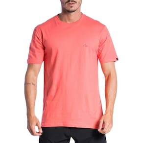 Camiseta Quiksilver Embroidery SM24 Masculina Vermelho Claro
