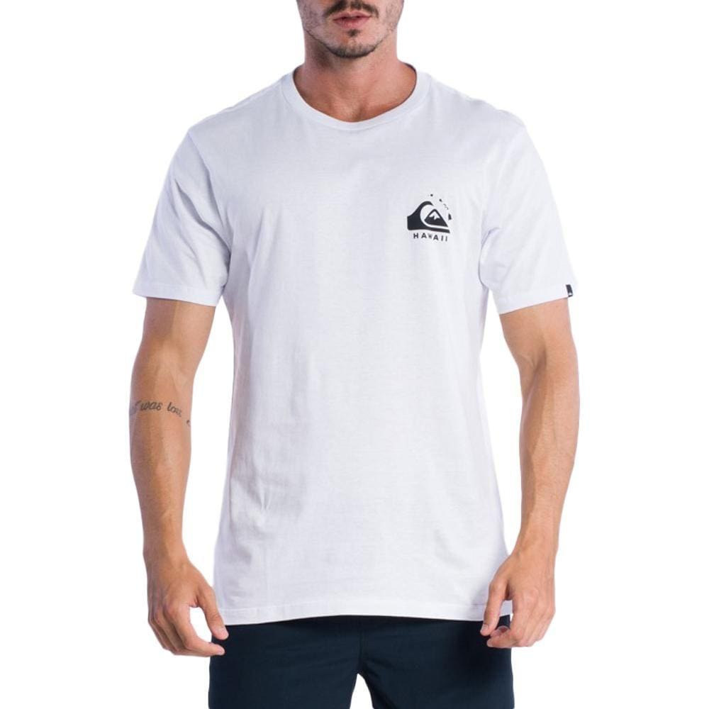 Camiseta Quiksilver Hi Flagpole SM24 Masculina Branco