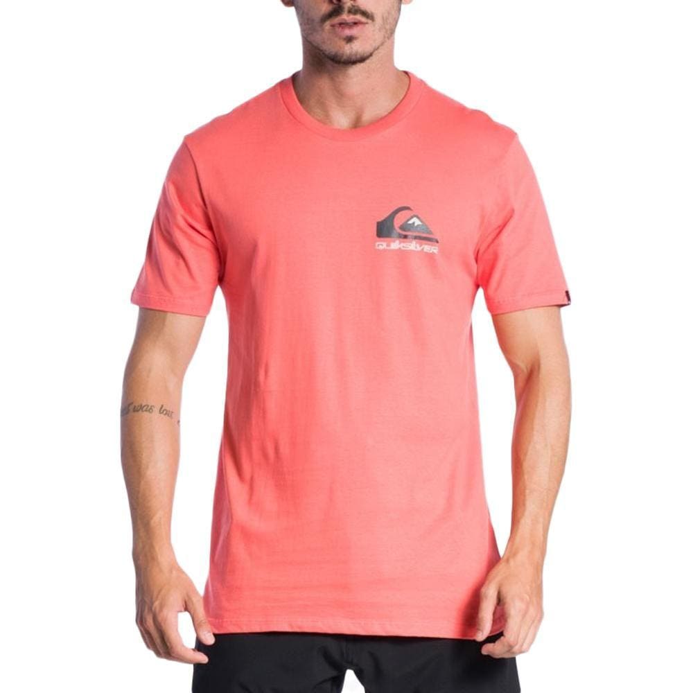 Camiseta Quiksilver Omni Logo SM24 Masculina Vermelho Claro