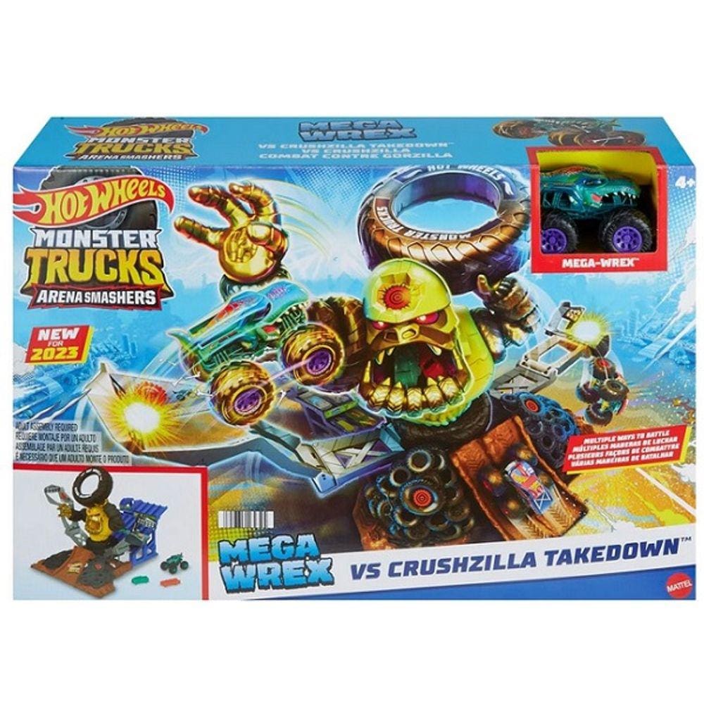 Hot Wheels Pista com veículo Monster Truck Sabretooth Showdown