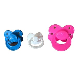 Chupeta para Boneca e Bonecos 2 rosa 2 azuis 2 brancas ED1 Brinquedos