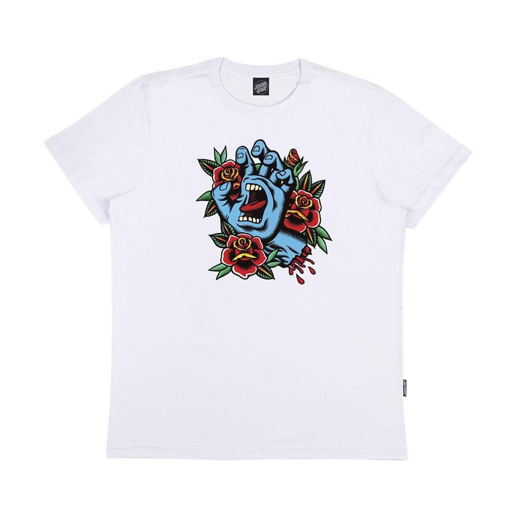Camiseta Santa Cruz Screaming Flash Front Masculina Branco