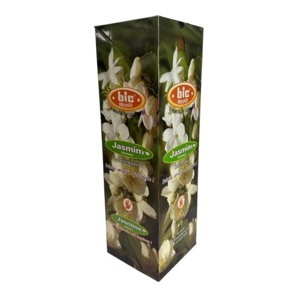 Incenso Indiano Bic Jasmim 25 Caixas Com 8 Varetas