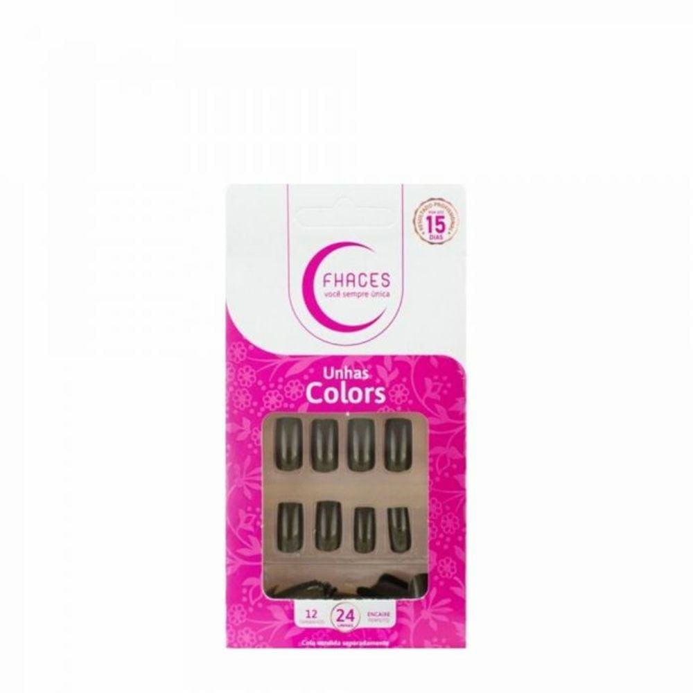 Unhas Postiças Fhaces Colors Camuflado com 28un