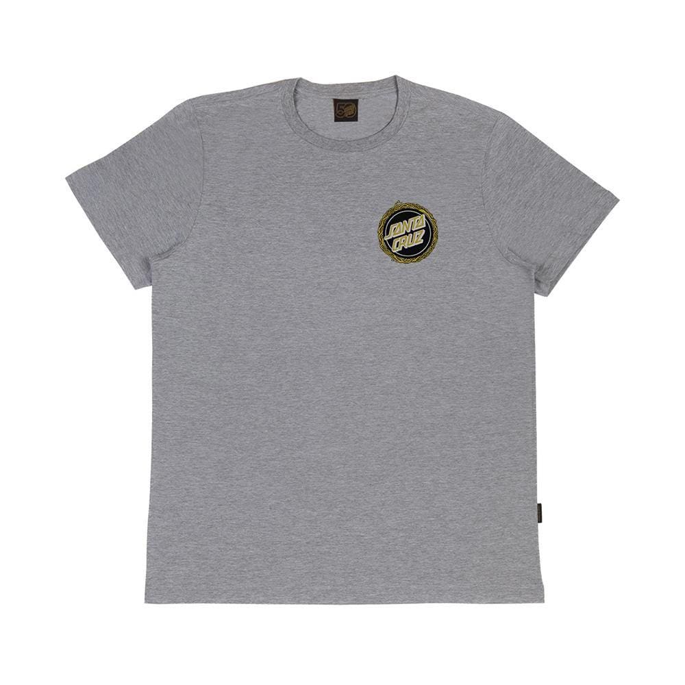 Camiseta Santa Cruz Screaming 50 SS Masculina Cinza Mescla