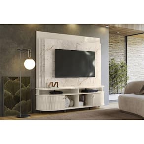 Estante Daytona para TV até 65 polegadas - Calacata/Off White - Madetec