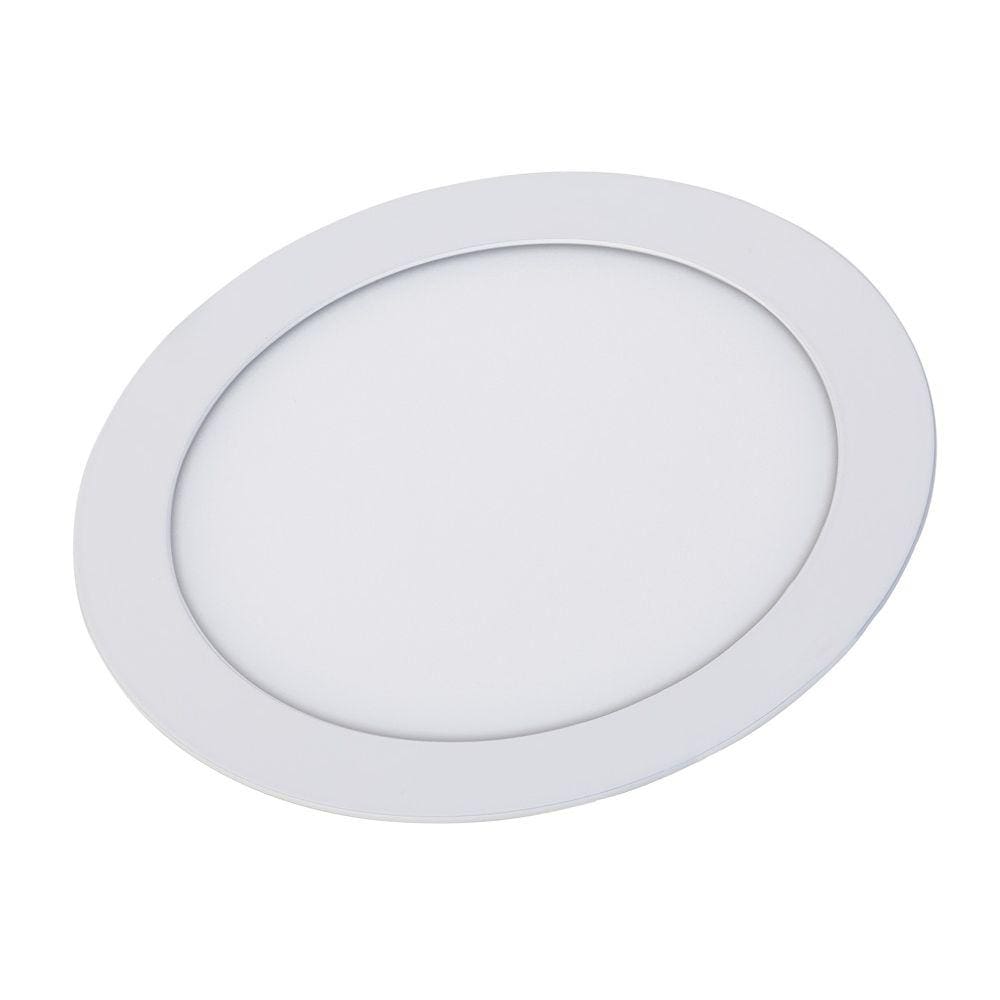 Painel Plafon de Embutir Redondo Branco 16cm Led 12W 3000K Bivolt