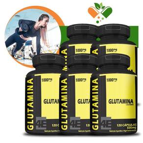 Kit Glutamina 5x120 Cápsulas - Recuperação E Fortalecimento