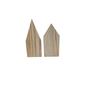 kit c/ 2casinhas diferentes em pinus fino 15 e 17cm - Jeito Próprio Artesantao