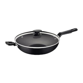 Wok Com Cabo Loreto Alumínio Revestimento Antiaderente 28 cm 3,3 l Grafite - Tramontina 20394028