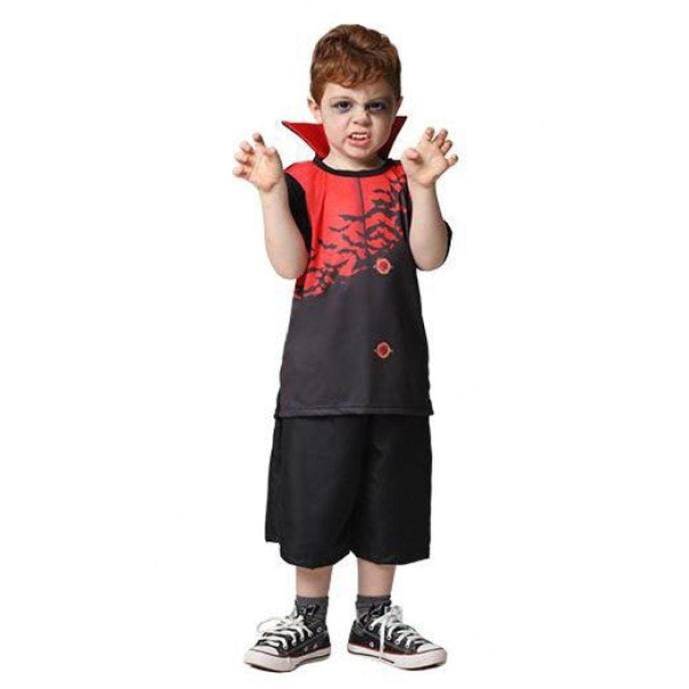 Halloween simples0fgensi eji maquiagem vampiro infantil