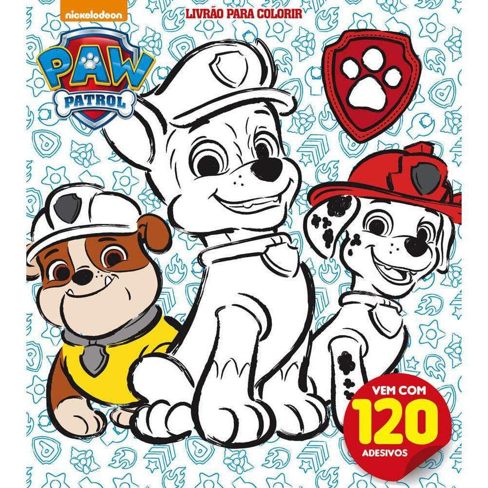 Kit 100 Desenhos Para Colorir E Pintar Patrulha Canina Paw Patrol