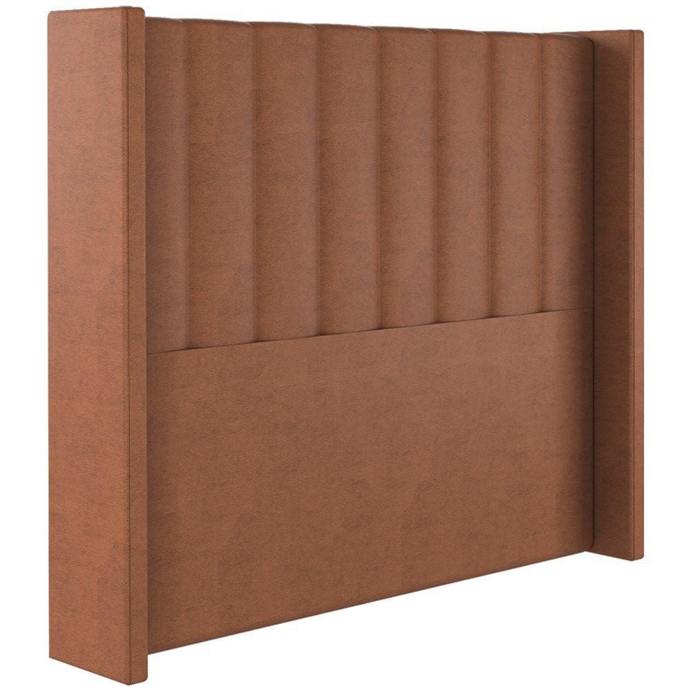 Cabeceira Solteiro 88 cm Barcell Veludo Terracota Soon