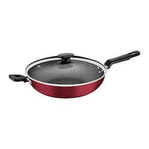 Wok Com Cabo Loreto Alumínio Revestimento Antiaderente 28 cm 3,3 l Vermelho - Tramontina 20394728