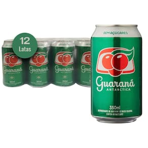 Refrigerante Guaraná Antarctica Zero Lata 350Ml  12 Latas