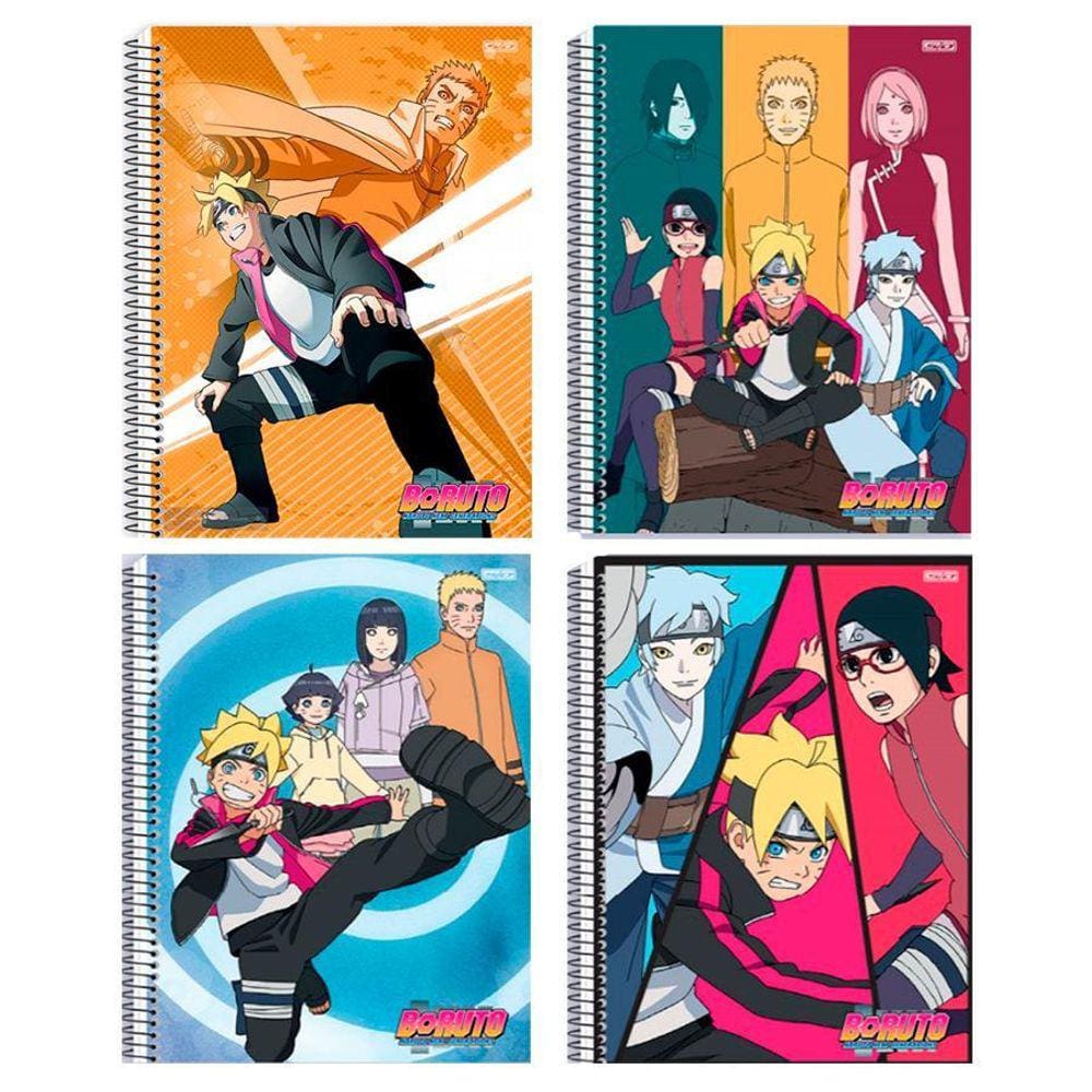 Caderno Unv Espiral Boruto Naruto 80 Folhas 1 Matéria - Sd