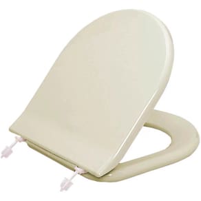 Assento Sanitário Calypso Biscuit (Bege Claro) Tampa para Vaso Incepa Almofadado