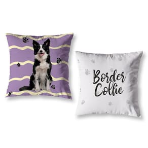 Kit 2 Almofadas Cheias 40Cm X 40Cm Estampadas Border Collie