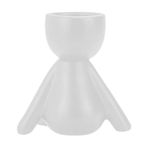 Vaso Decorativo Bravadecor Bob Robert Planta Em Cerâmica Branco