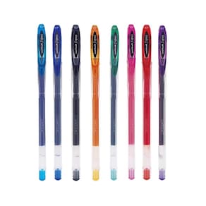 Kit 08 Canetas em Gel Neo Ponta Fina 0.7mm Uni-Ball Signo