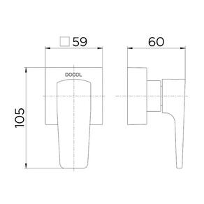 Acabamento para Registro Docol Lift 8047CE DocolBase Ônix