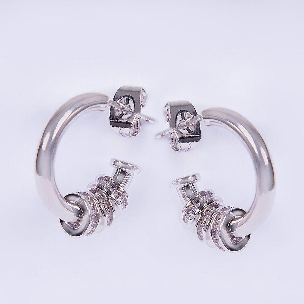 Brinco Argola Pequena em Ródio Branco