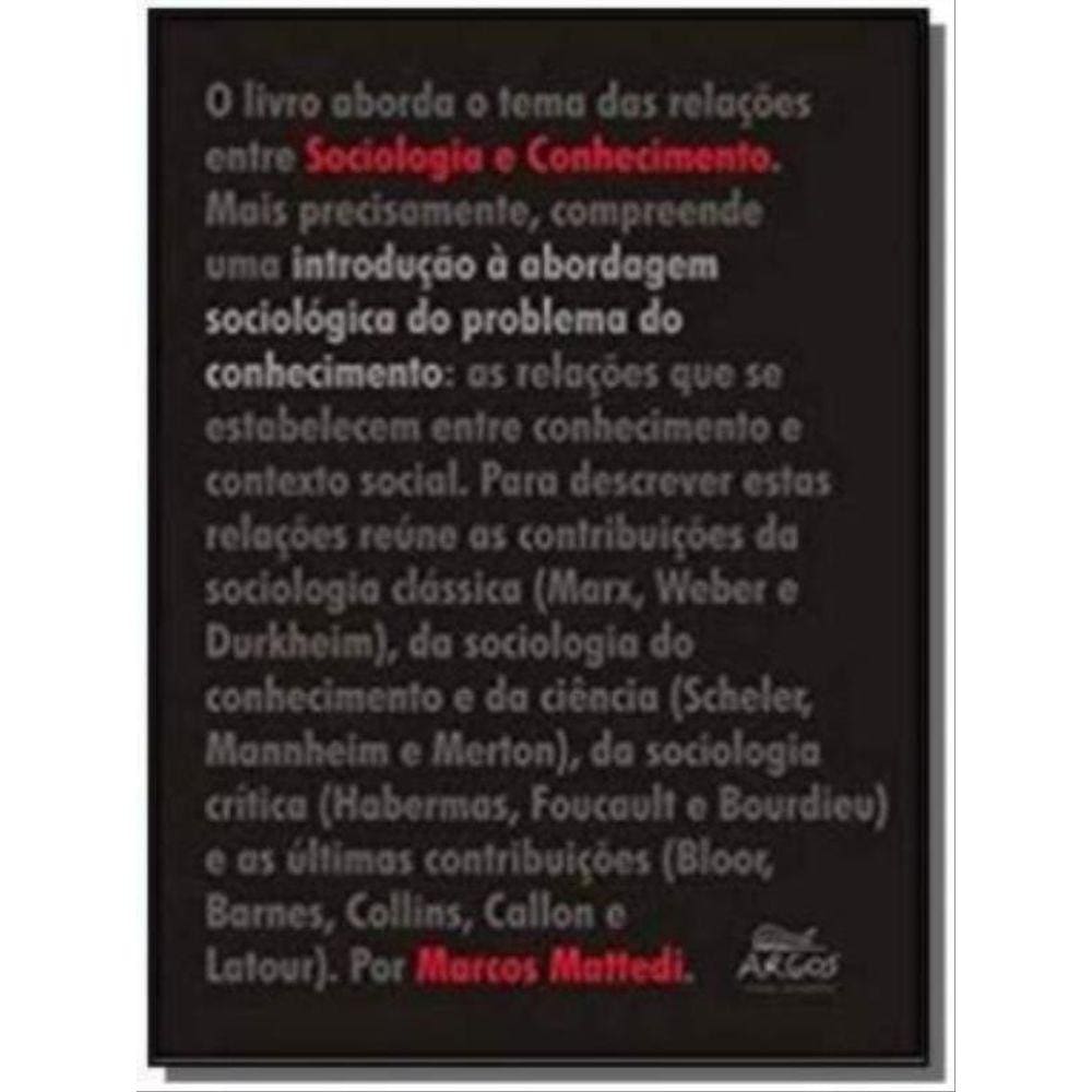 Sociologia E Conhecimento - Introdução À Abordagem