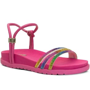 Sandalia Feminina Papete 28ao36 Moda Infantil Brilho 04.71j