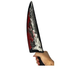 Acessório Facão Falso com mancha de sangue Fantasia Terror
