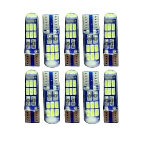 10X Lampada Pingo T10 15Leds 12V Silicone Superbranca Cambus