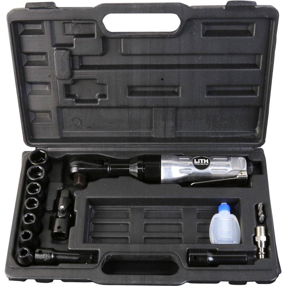 Kit Chave Catraca Reversível Pneumática 1/2 Pol. c/ 17 Peças