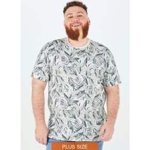 Camiseta Masculina Floral Plus Size Malwee Ref. 104185