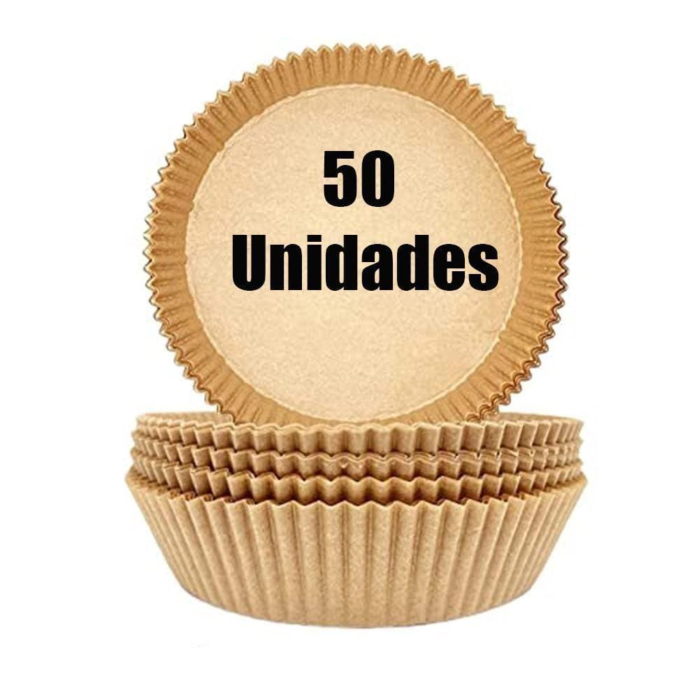 Forma Redonda Fritadeira Elétrica Papel Descartável 50 Pçs