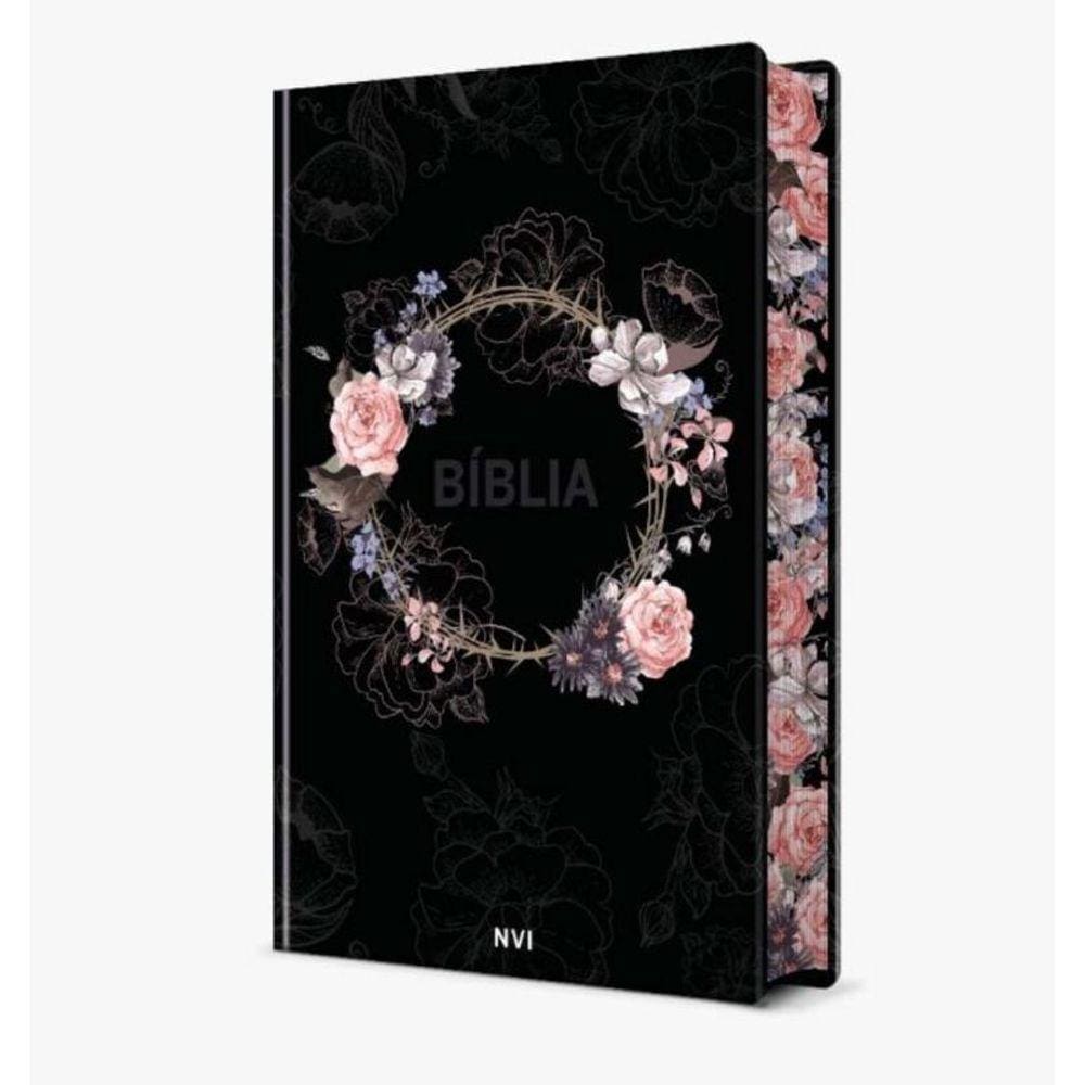 Biblia Sagrada Flores Preta - Nvi