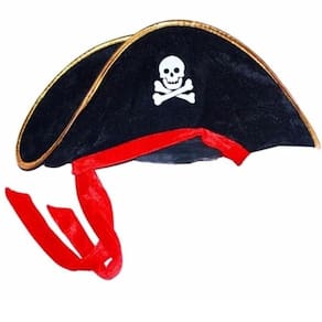 Chapéu De Pirata Preto Fantasia De Festa Halloween Carnaval